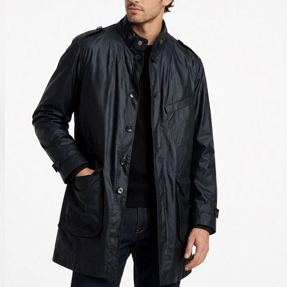 G Star Raw Correctline Military Trench Coat Women's Medium Black Utility Streetw